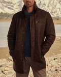 Herren Steppjacke mit luxuriösem Kunstfellkragen
