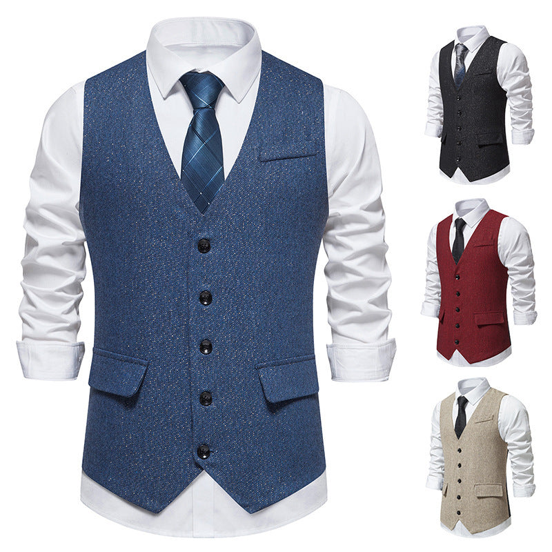 Herren elegante Weste mit feinen Knopfdetails R&B