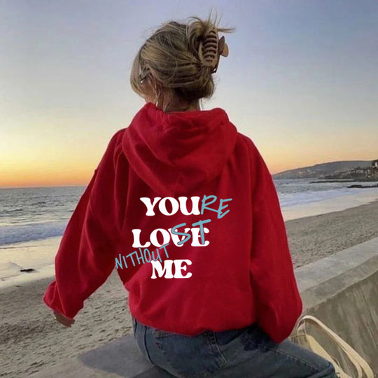 Damen Oversized Kapuzensweater mit inspirierendem Aufdruck R&B