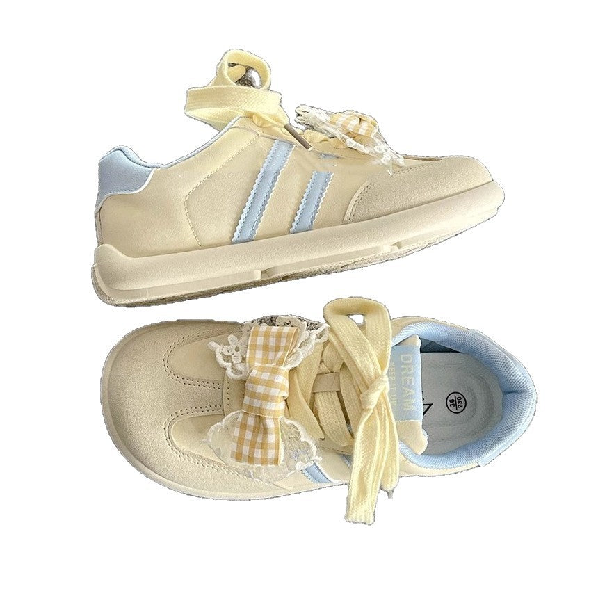 Damen Sportliche Sneakers mit verspieltem Schleifendetail