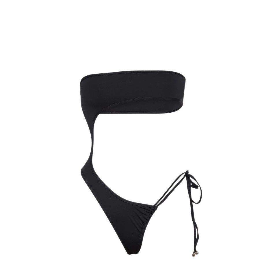 Damen Bandeau-Bikini mit innovativem Schnitt und seitlichen Bindebändern R&B