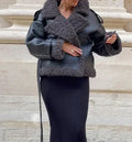 Damen Kunstfelljacke mit stylishen Details und oversized Schnitt R&B