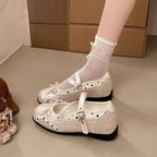 Damen Komfortable Ballerinas mit dekorativem Riemchen R&B