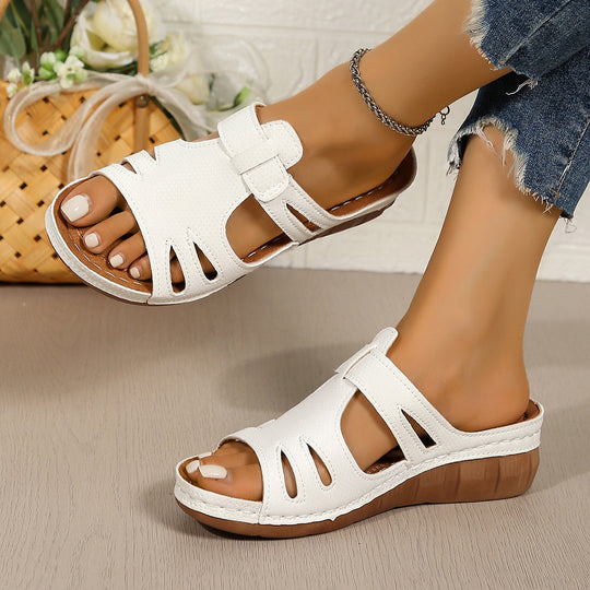 Damen Wedge-Pantoletten mit komfortablem Fußbett und elegantem Design R&B