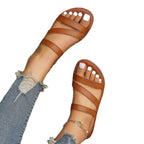 Damen Komfortable Riemensandalen mit mehreren geflochtenen Riemen R&B