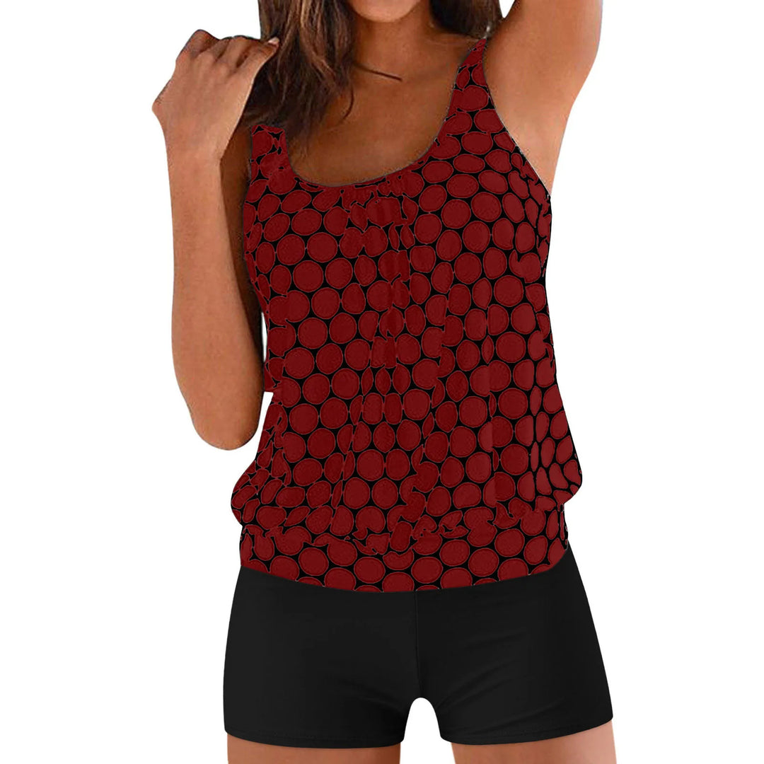 Damen eleganter Tankini mit modischem Muster R&B