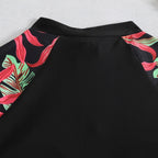 Damen Sportlicher Einteiler mit kurzem Ärmel und floralem Design R&B