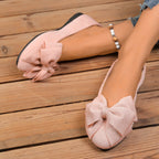 Damen Ballerinas mit stilvollem Schleifenakzent und elastischer Sohle R&B