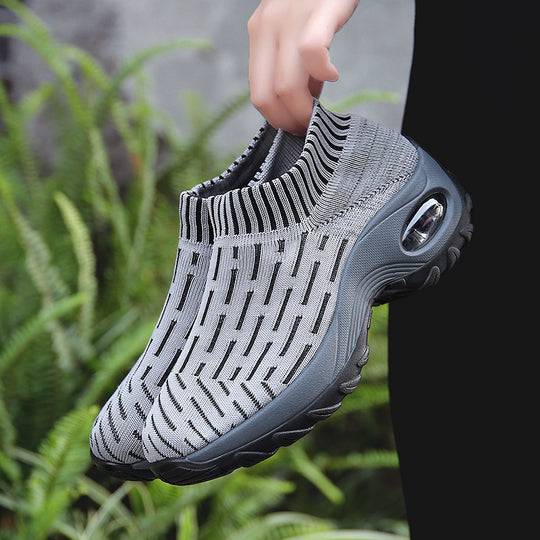 Damen Slip-On Sneakers mit atmungsaktiver Strick-Oberfläche und stoßdämpfendem Fußbett R&B