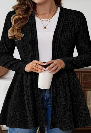 Damen Strickjacke mit asymmetrischem Design und offener Vorderseite
