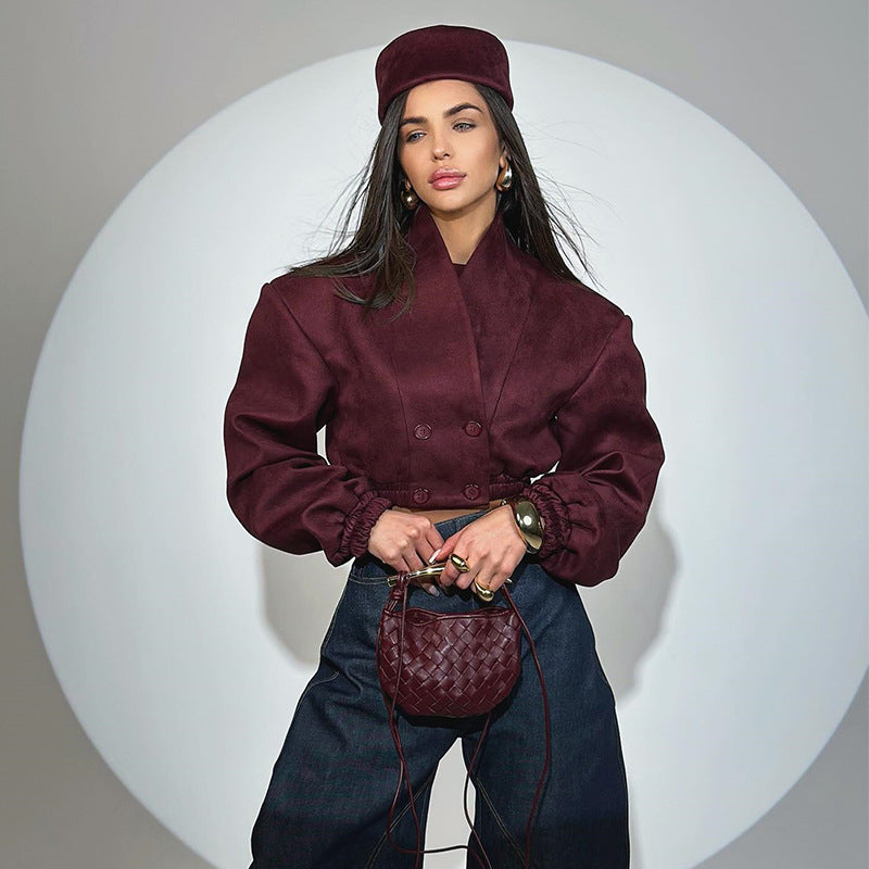 Damen Modische Boucléjacke R&B