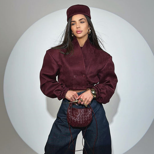 Damen Modische Boucléjacke R&B