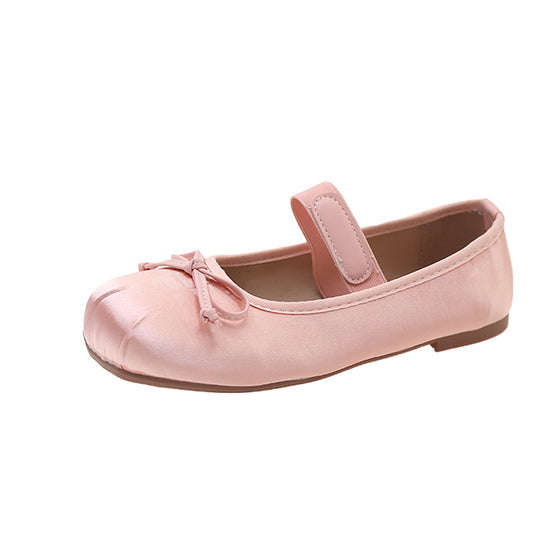 Damen elegante Ballerinas mit verstellbarem Riemen und Schleifenverzierung R&B