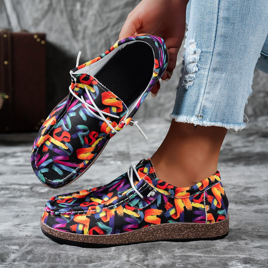 Damen leichte Freizeitschuhe mit buntem Design R&B