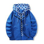 Herren technische Übergangsjacke mit verstellbarem Kapuzendesign und atmungsaktiven Einsätzen R&B
