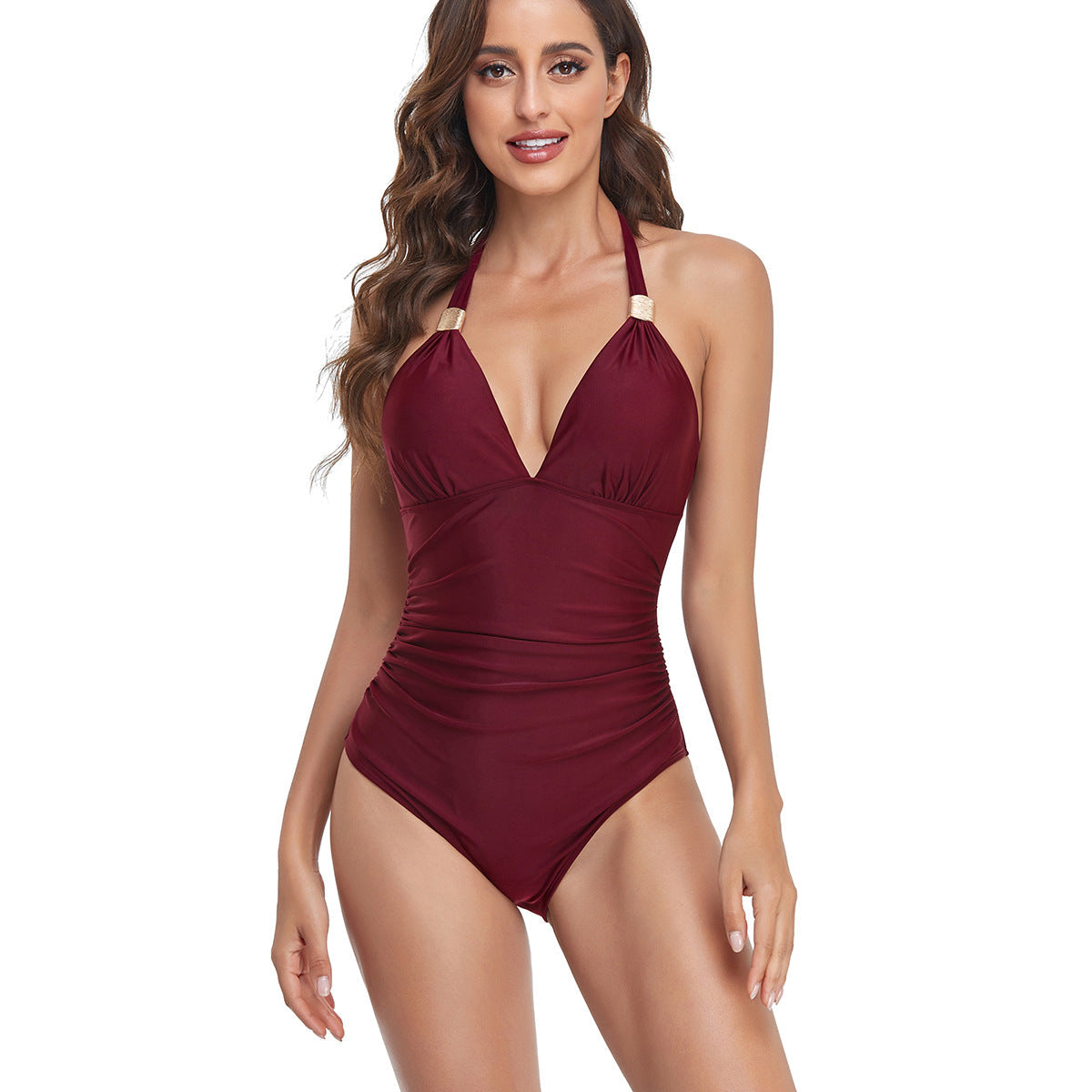 Damen Eleganter Hochgeschnittener Badeanzug R&B