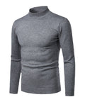 Herren warme Rollkragenpullover aus feinem Strickmaterial R&B