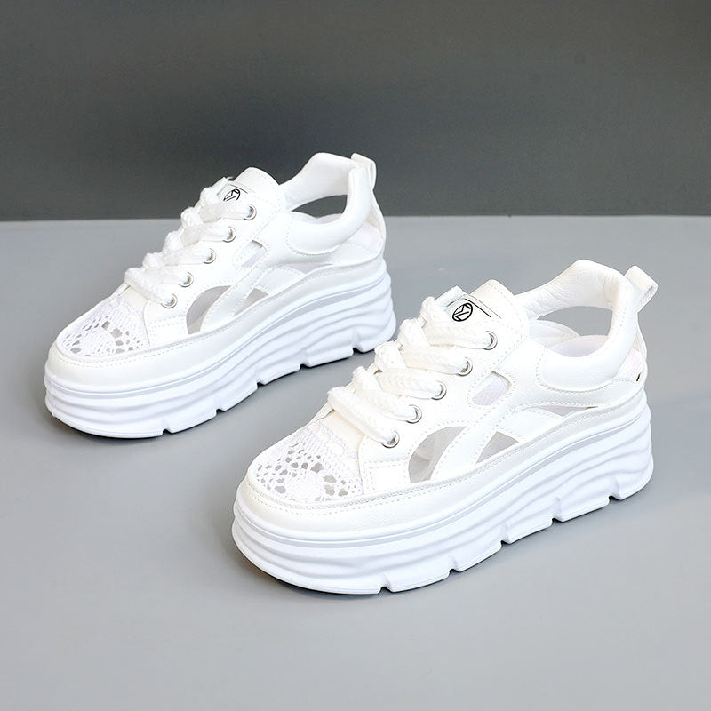 Damen Sneaker mit perforierter Mesh-Oberfläche und dämpfendem Sohlenprofil R&B