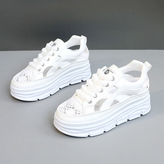 Damen Sneaker mit perforierter Mesh-Oberfläche und dämpfendem Sohlenprofil R&B