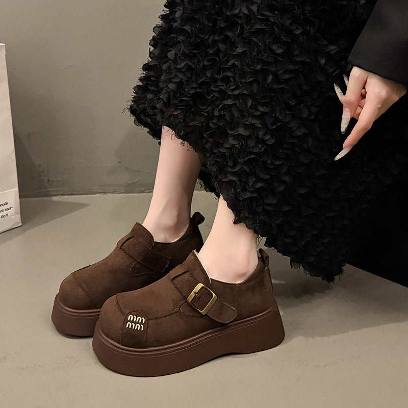 Damen Komfortable Clogs mit modischem Schnallenverschluss und dickem Futtermaterial R&B