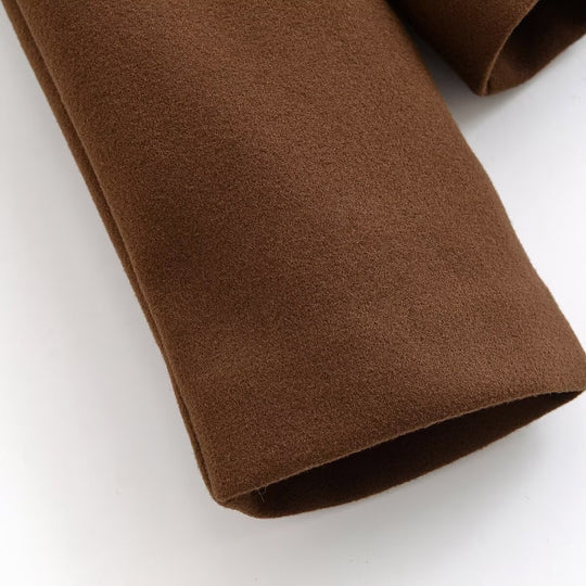 Damen elegante kurz geschnittene Jacke mit großem Kragen R&B