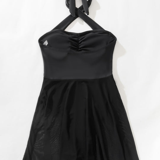 Damen Hochwertiger Badeanzug mit Chiffonrock R&B