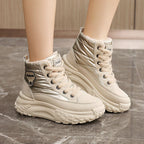 Damen Winterliche High-Top Sneaker mit kuscheligem Innenfutter und robustem Sohlenprofil R&B