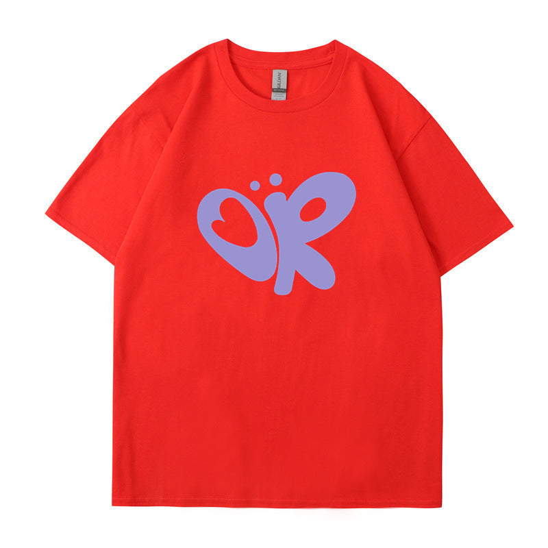 Damen lässiges T-Shirt mit einzigartigem Grafikdruck R&B