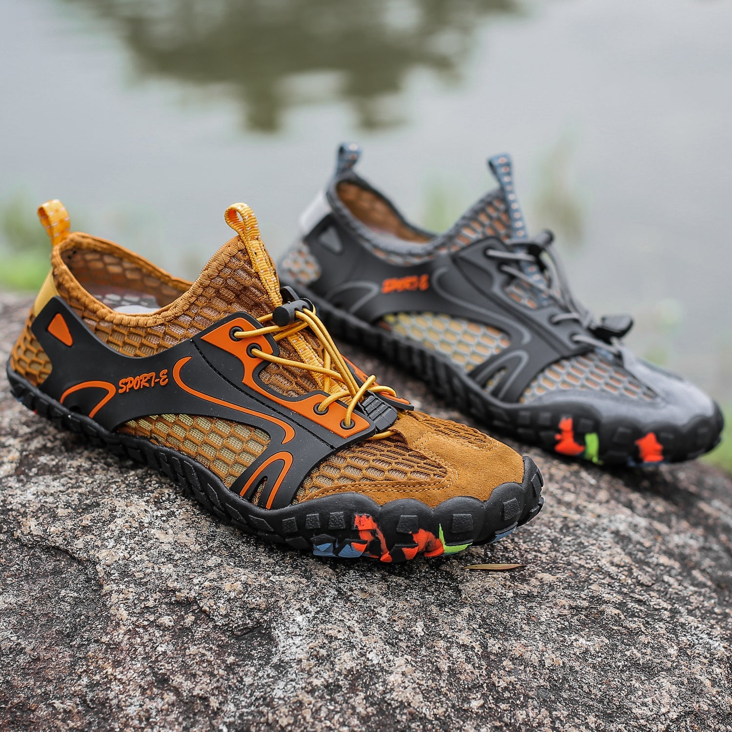 Damen Multifunktionale Badeschuhe mit rutschfester Sohle und atmungsaktivem Design R&B