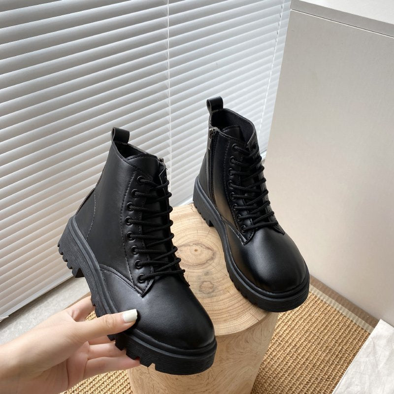 Damen modische Schnürstiefeletten mit robustem Profil R&B