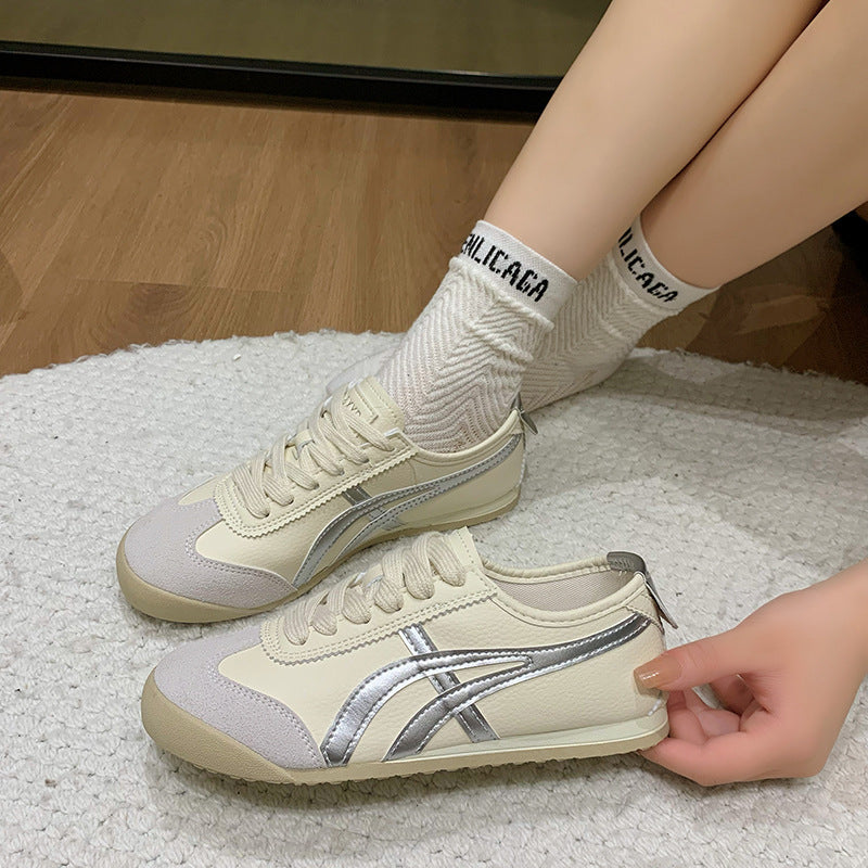 Damen Sportliche Sneakers im Retro-Design mit kontrastierenden Farbakzenten R&B