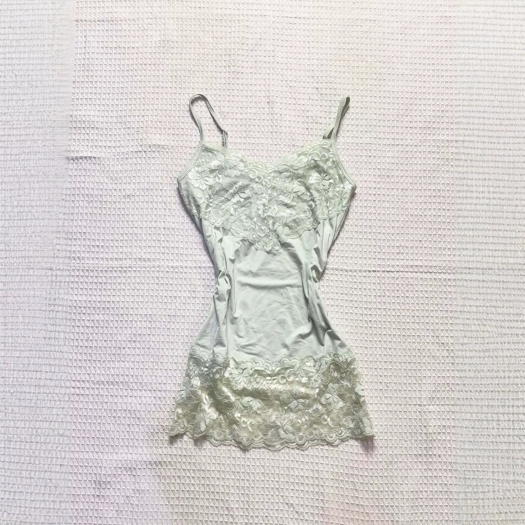 Damen Spitzen-Cami-Top mit fließendem Schnitt R&B