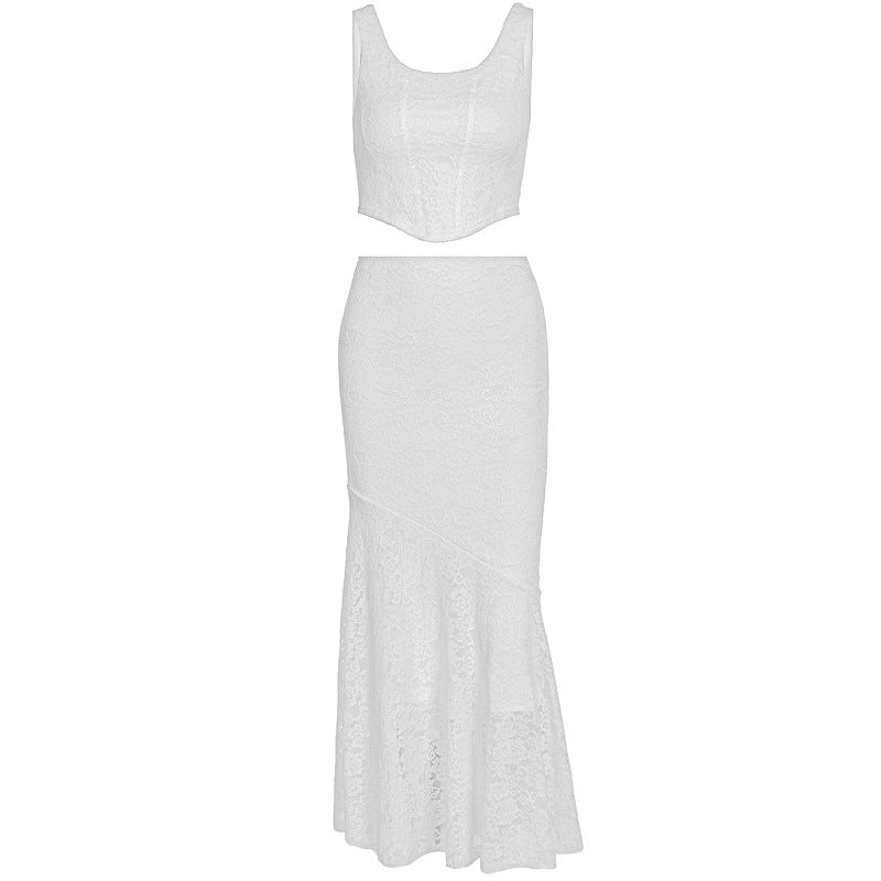 Damen Spitzenkleid im eleganten Maxistil R&B