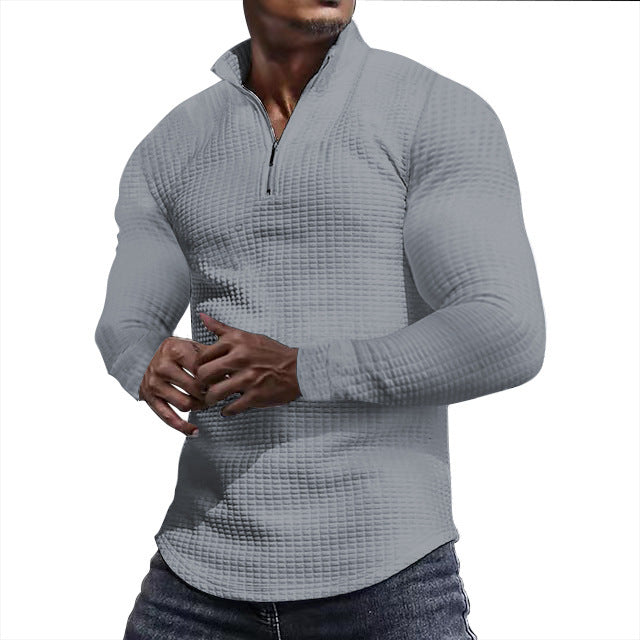 Herren Sportliches Langarmshirt mit strukturierter Oberfläche R&B