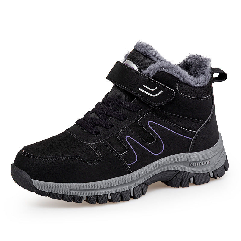 Damen Winterstiefel mit praktischem Klettverschluss und isolierender Innensohle R&B