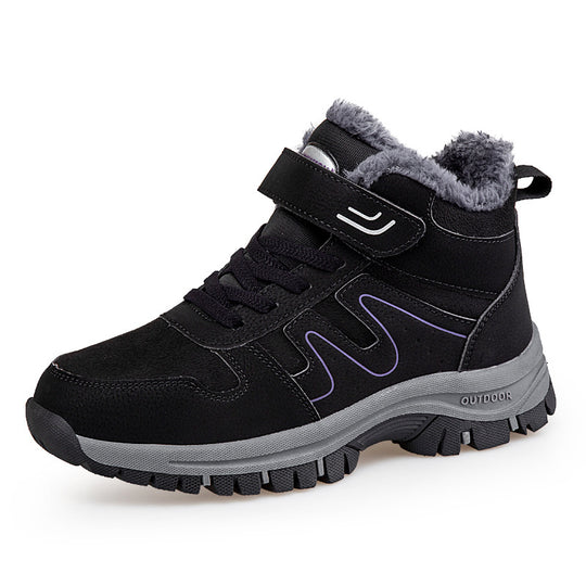 Damen Winterstiefel mit praktischem Klettverschluss und isolierender Innensohle R&B