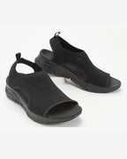 Damen Komfortable Sandaletten mit atmungsaktiver Strickoberfläche und ergonomischem Fußbett R&B