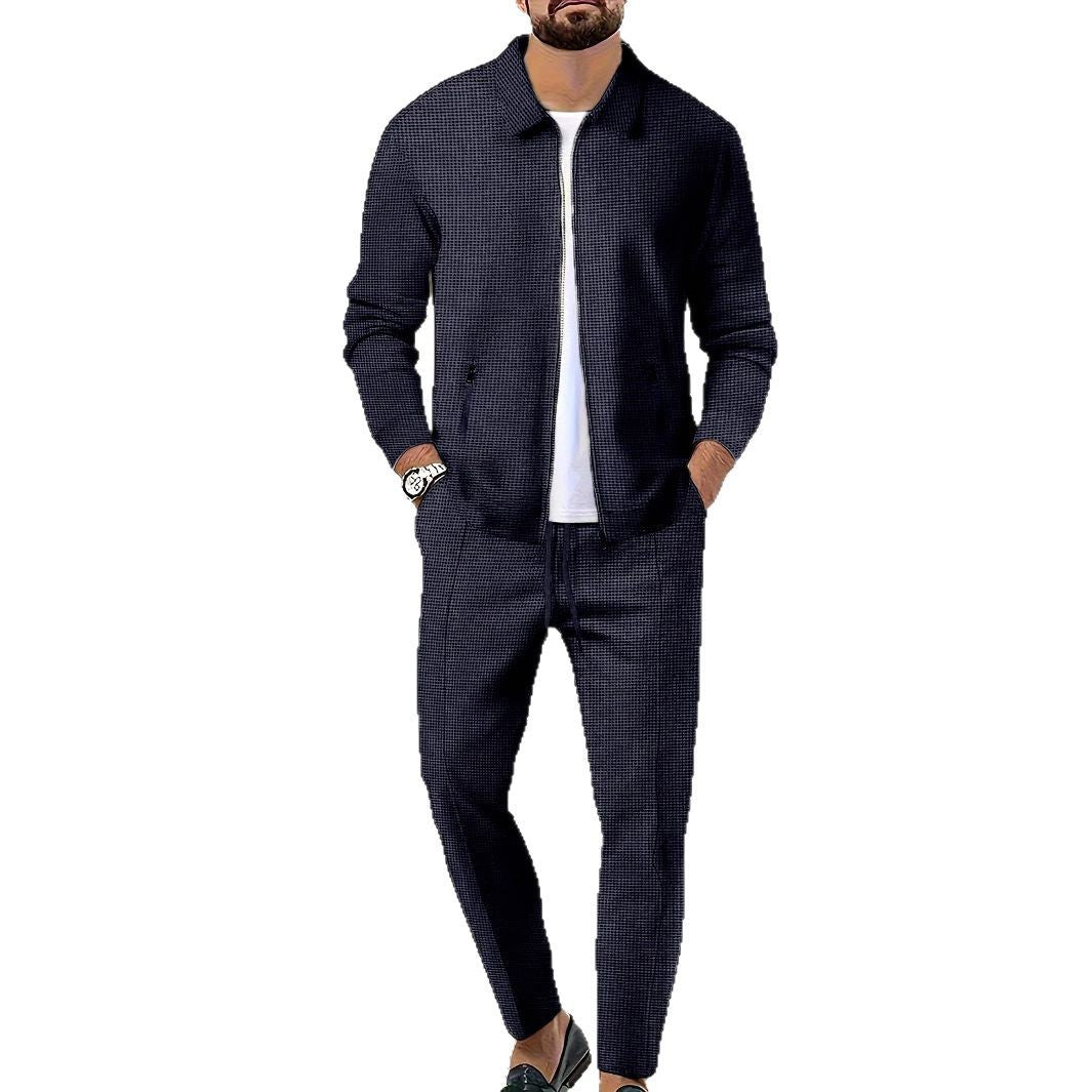 Herren Freizeitanzug mit Modernem Strukturdesign und praktischen Taschen