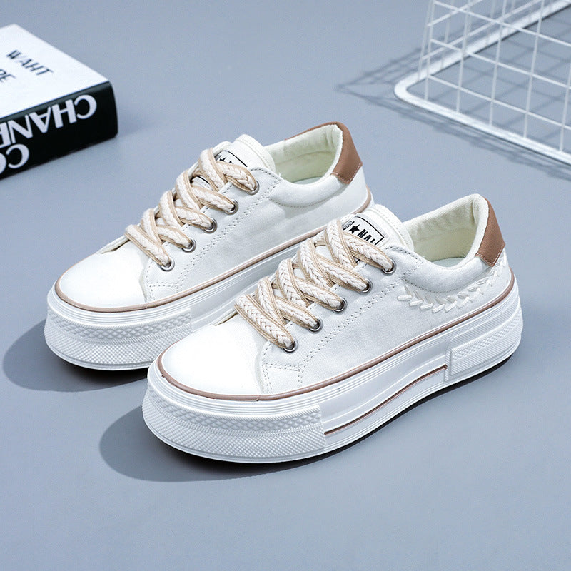 Damen Sneaker mit hoher Plateausohle und atmungsaktivem Obermaterial R&B