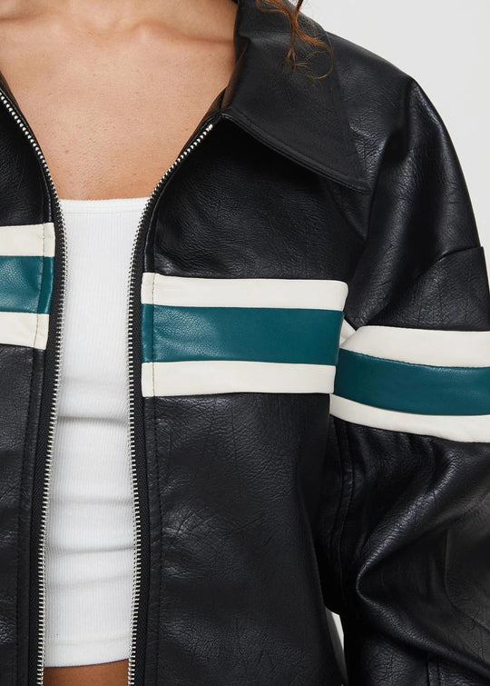 R&B | Kunstleder Bomberjacke