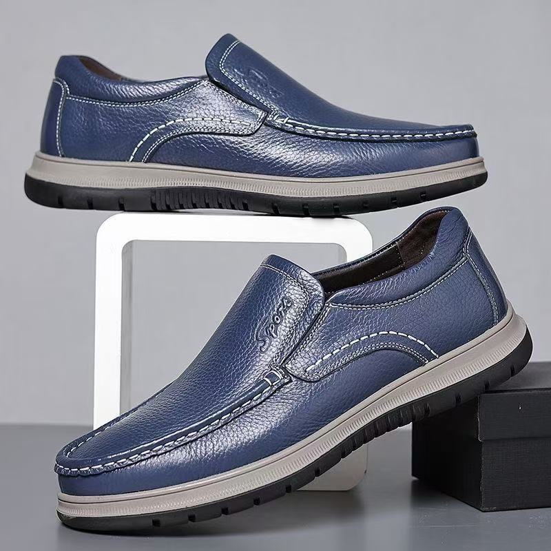 Damen Bequeme Slipper aus hochwertigem Leder mit rutschfester Sohle R&B