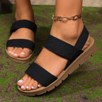 Damen Komfortable Sandalen mit modischem Animal-Print R&B