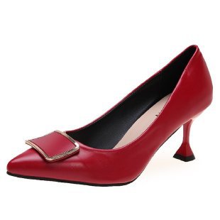 Damen elegante Stiletto-Pumps mit modischer Schnalle R&B