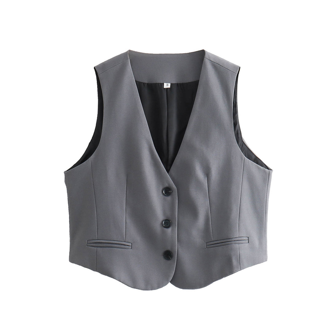 Damen Elegante Taillierte Weste R&B