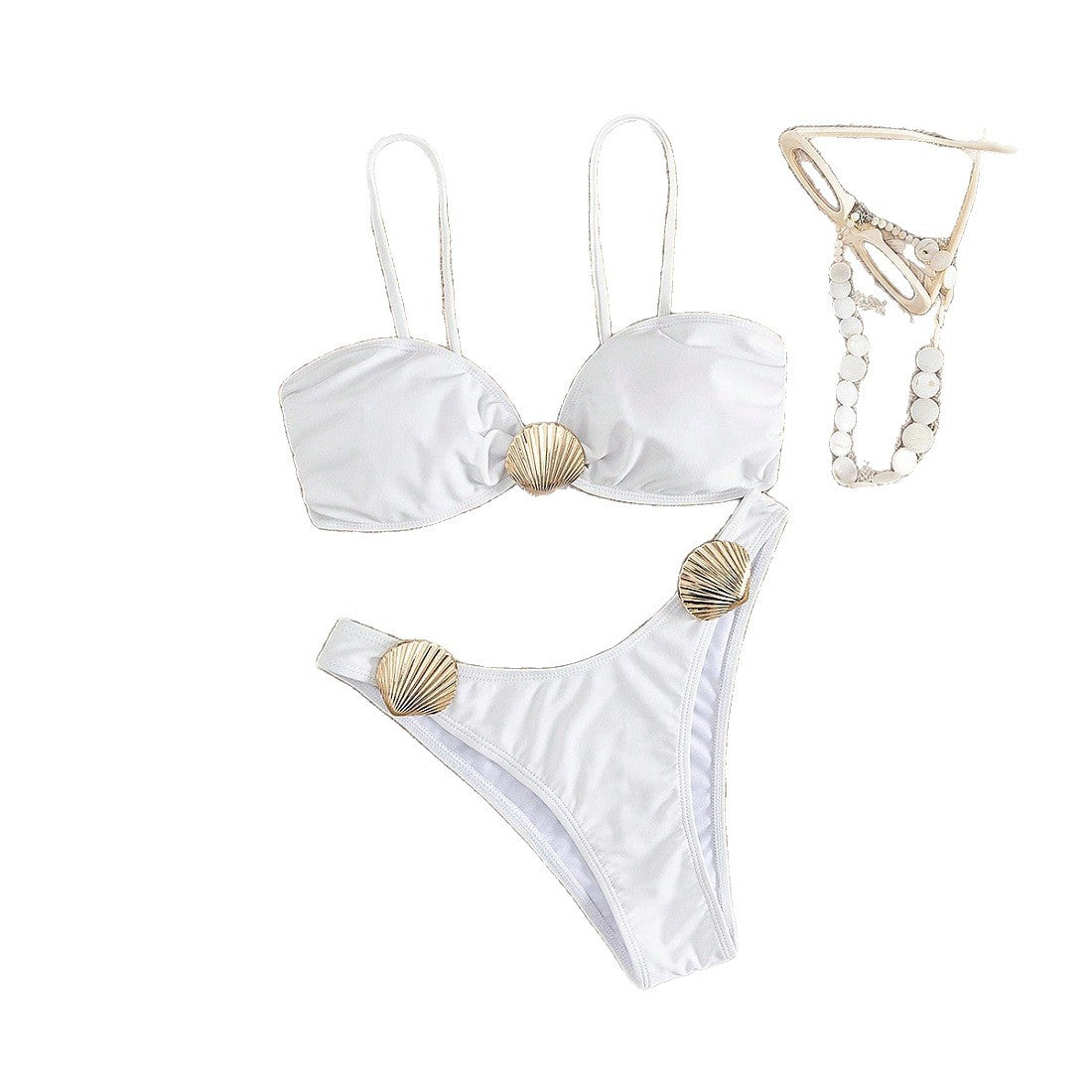 Damen Bikini-Set mit raffinierten Muscheldetails R&B