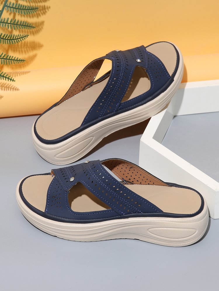 Damen Komfortable Clogs mit atmungsaktiven Einsätzen und verstellbarem Riemen R&B