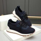 Damen Sportliche Strick-Sneaker mit atmungsaktiver Oberfläche und elastischem Schnürsystem R&B