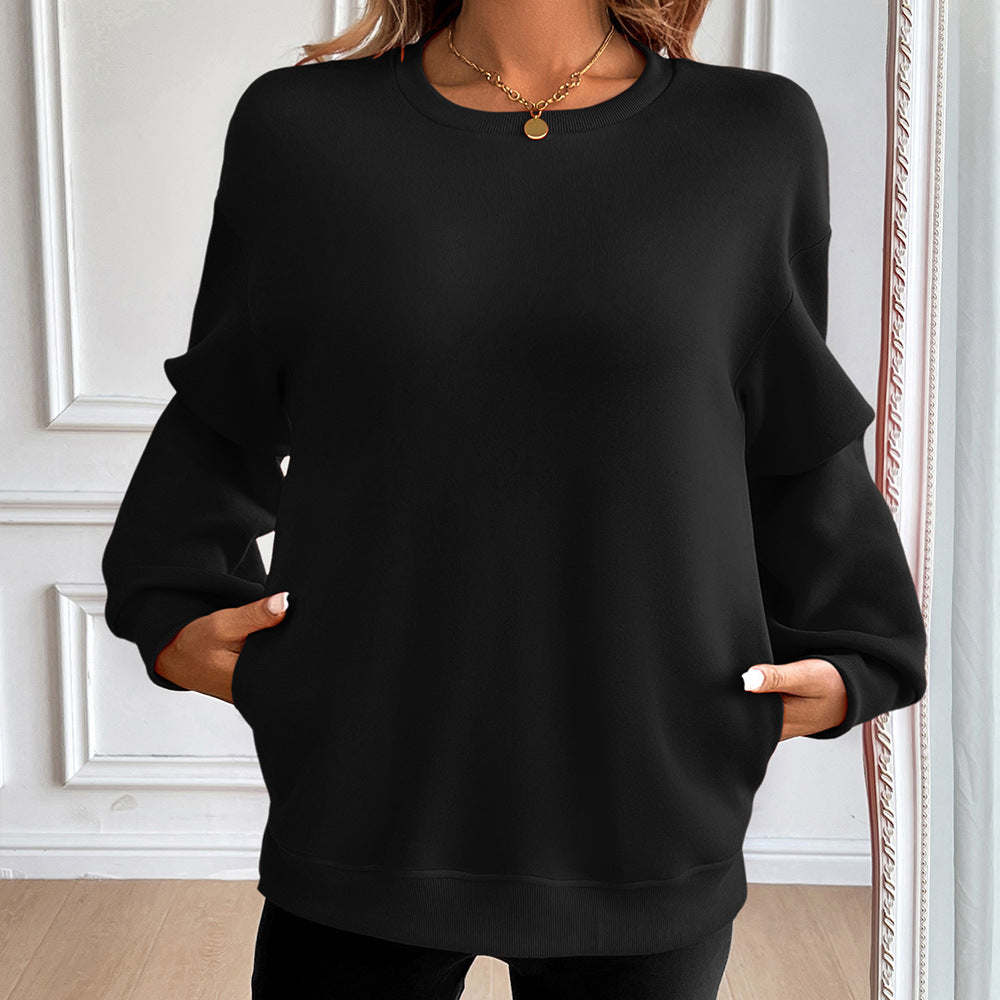 Damen Casual Sweatshirt mit Weichen Materialien und Lässigem Schnitt R&B
