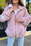 Damen Kuschelige Fleecejacke mit hohem Kragen und praktischen Taschen R&B