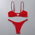 Damen Bikiniset mit trendiger Rippstruktur und verstellbaren Trägern